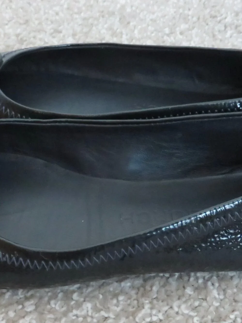 Tory Burch Navy Patent Leather Travel Ballet Flats - 7.5 M